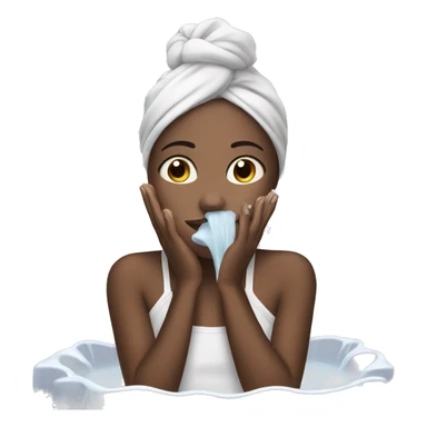 girl washes her face sticker