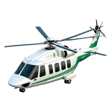 AgustaWestland AW139 - Leonardo (Model Year: 2022) (Iconic colour: White with green accents) sticker