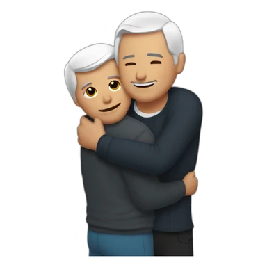 Joaquin Lopez Doriga hugging to Andres Manuel Lopez Obrador fronted sticker