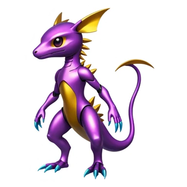 Modern Cyber Lombax-Fakémon-creature, full body sticker