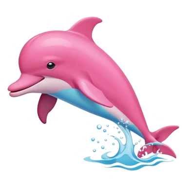 Pink dolphin sticker