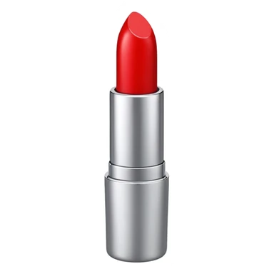 lipstick bullet, polished silver chrome, sexy beauty symbol sticker