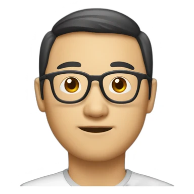 une asiatique à lunette sticker