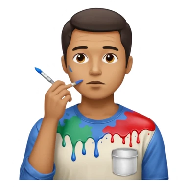 man shushing artist sticker