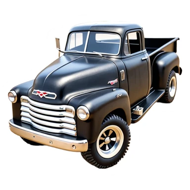 1:10 off-road lcg smoking Arrma Traxxas Basher Wednesday Adam’s 1954 blackened tarnished hotrod utility streamlined anime Chevrolet extended cab rc pickup (extra wide low-profile pin tires chrome wheels with fenders) sticker