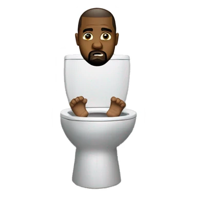 Kanye west in a toilet sticker