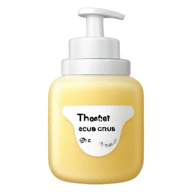 bottle facial scrub with label sticker