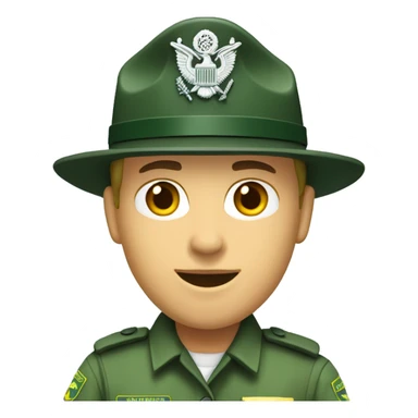 Caucasian Border patrol in green uniform sticker