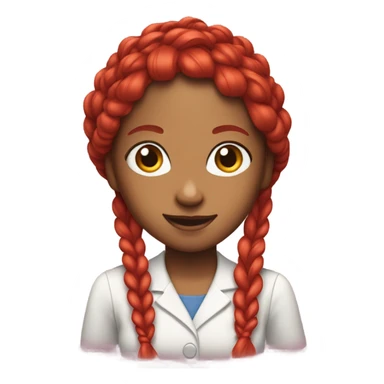 Wendy’s girl red braids sticker