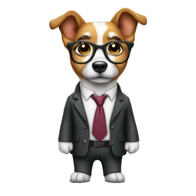 Business dog professor  sticker