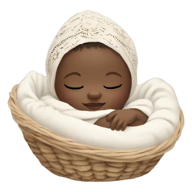 white skin newborn in boho cradle sticker