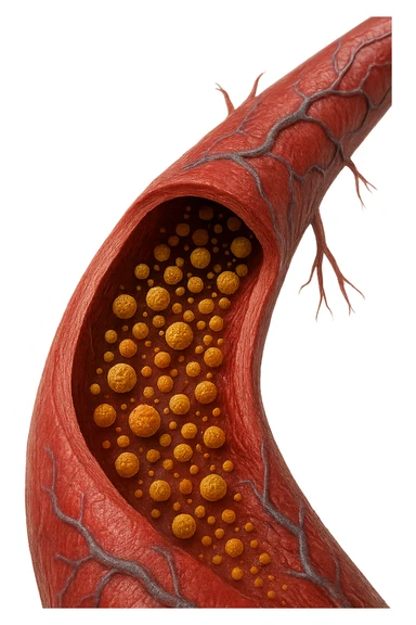 tossine che entrano in una vena umana anatomica realistica, vista dall'alto, iperrealistica 4k sticker