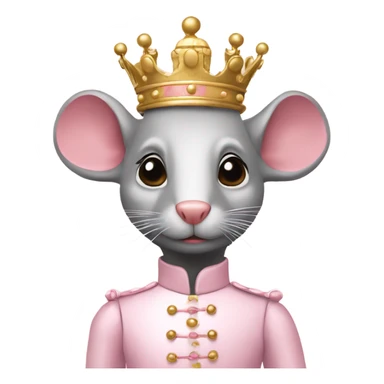 Nutcracker rat queen soft pink sticker