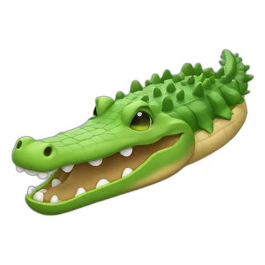 Emojis qui dort sur un crocodile sticker