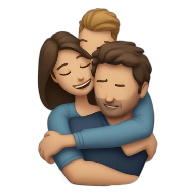 A man hugging a women sticker
