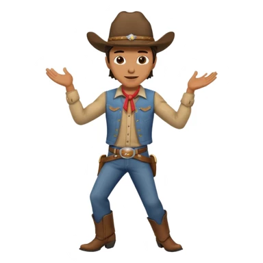 Linedance dancing cowboy sticker