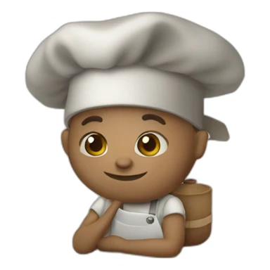 Un mapache cocinando sticker
