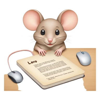 A mouse hand a desk with a text "lero4ka" sticker
