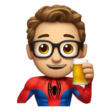 Spiderman that holds a beer  sticker