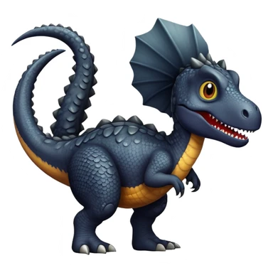 create a black dinosaur sticker