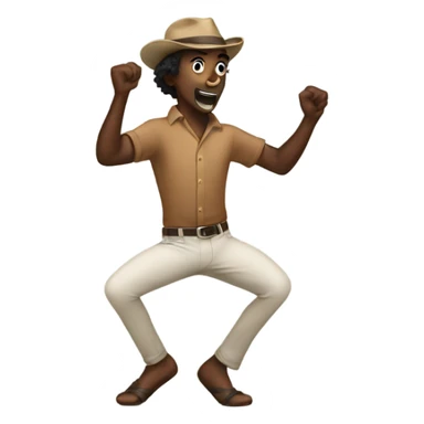 A black and brown Aussie dancing  sticker