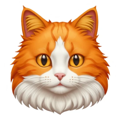 orange cat loafed with a full human head  sticker