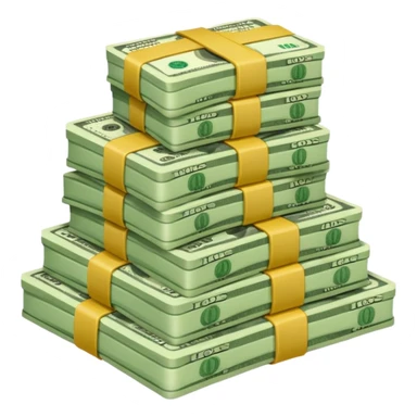 cash pile, make bills rectangular sticker