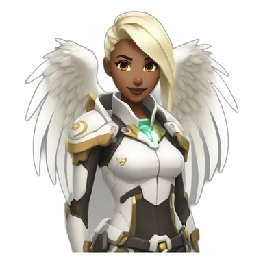 White Mercy overwatch sticker