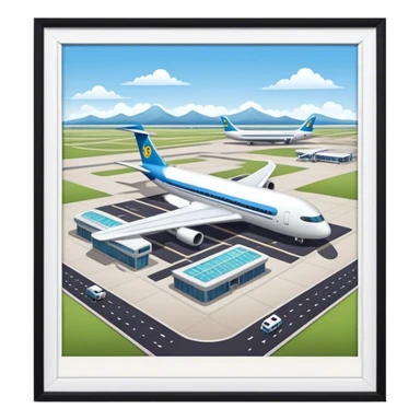 international airport sticker