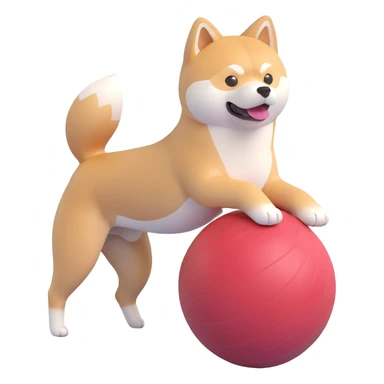 shiba inu, fitness sticker