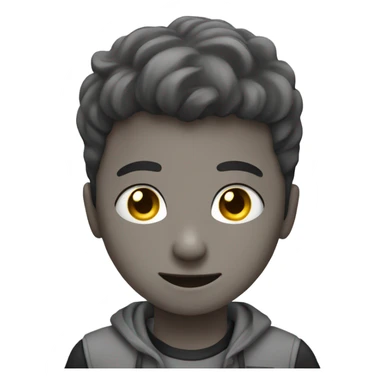 boy with grey cat and watch sticker