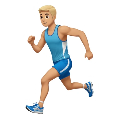 man running to the right, full body sticker