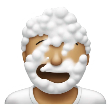 Nose smelling powdered sugar  sticker