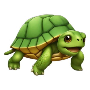 une tortue sur du caca sticker
