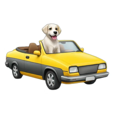 Chien sur voiture sticker