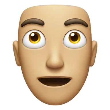 One eye wide one eye squinting sticker