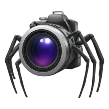 Spider with a cinema camera sticker