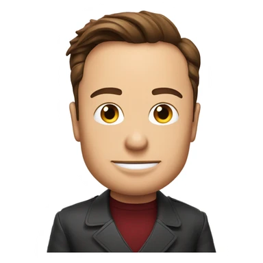 Elon Musk mit Blume im Haar  sticker