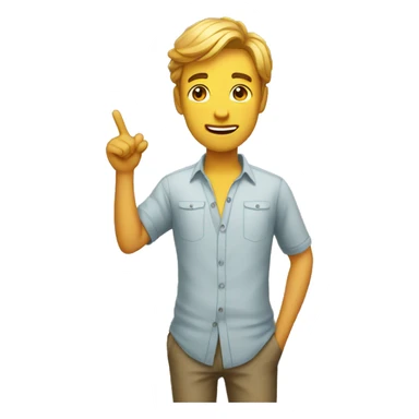 charismatic guy shhh-ing sticker