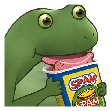 eating SPAM  sticker