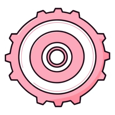 Pink gear sticker