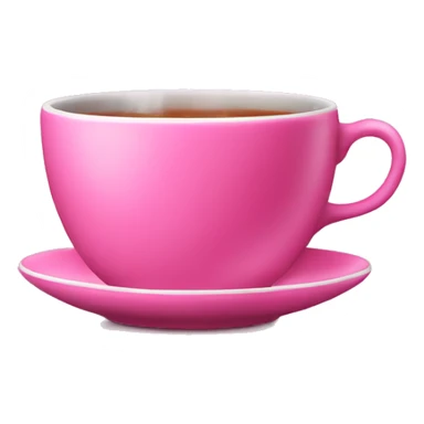 Pink tea cup with steam sticker