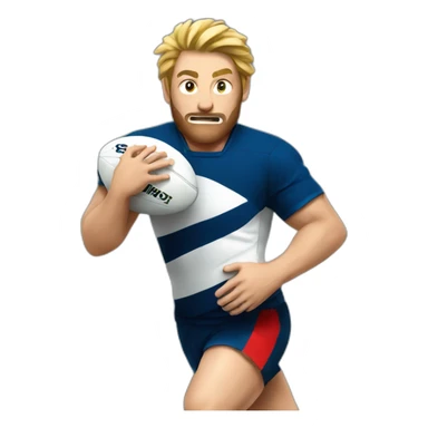 Placage rugby sticker