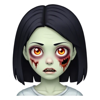 Menina zumbi com o cabelo preto sticker