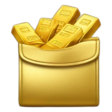 gold bars in wallet sticker