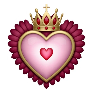 Light pink and maroon sacred heart  sticker