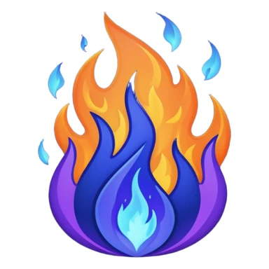 can you make me a dark blue fire emoji that i can just copy and past pls sticker