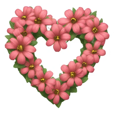 Flower heart  sticker