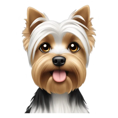 White and black yorkie sticker