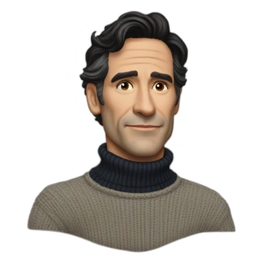 Ben Chaplin turtleneck sweater argy sticker
